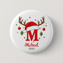 Personalised Christmas Monogram M Santa Hat