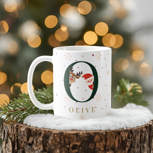 Personalised Christmas Monogram O Mug