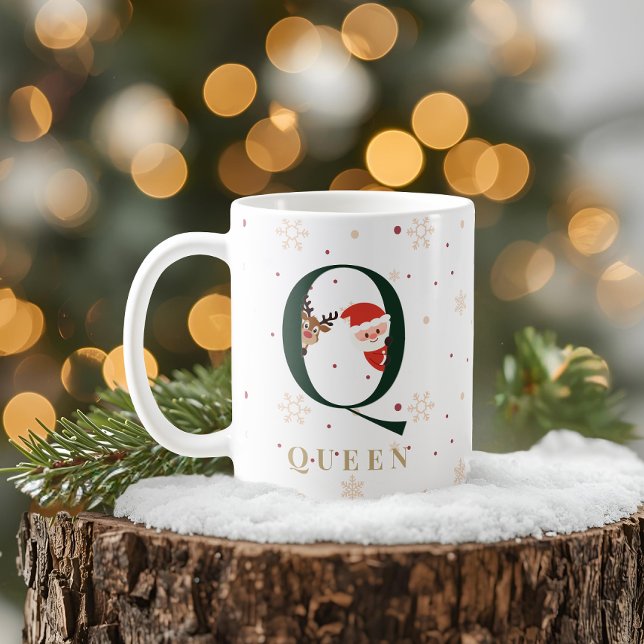 Personalised Christmas Monogram Q Mug (Creator Uploaded)