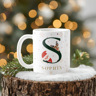Personalised Christmas Monogram S Mug