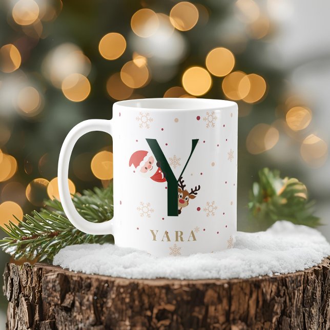 Personalised Christmas Monogram Y Mug (Creator Uploaded)