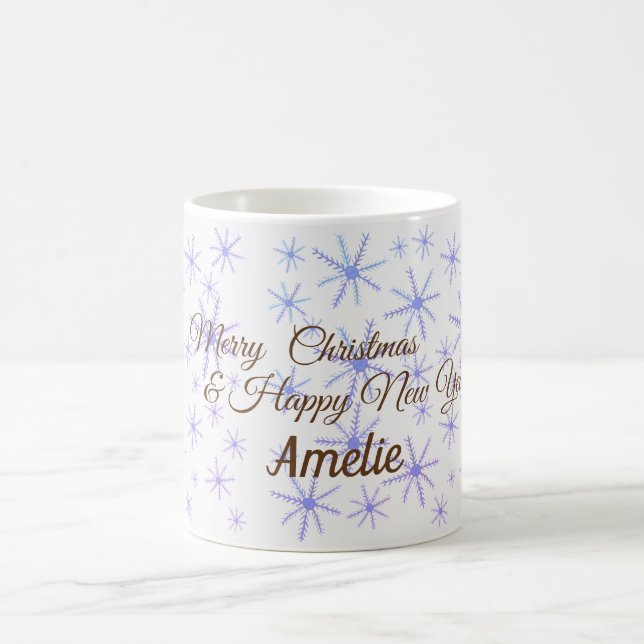 Personalised Christmas Mug Snowflakes (Center)