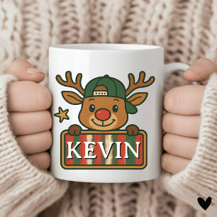 Personalised Christmas Mug with Kids Name