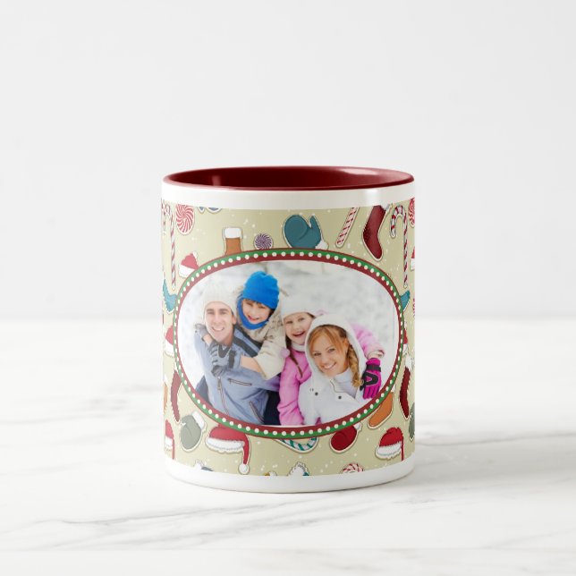 Personalised Christmas Mug with Photo (Center)