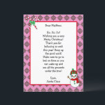 Personalised Christmas Name Letter from Santa<br><div class="desc">Letter from Santa Claus for Children. Add your child's name in the personalise area. Pretty snowflakes and cute cartoon snowman graphics.</div>