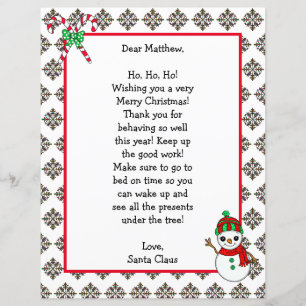 Personalised Christmas Name Letter from Santa