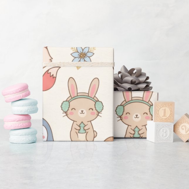 Personalised Christmas Name Wrapping Paper | Elega (Baby Shower)