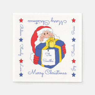 Personalised Christmas Napkins "Sanata Claus"