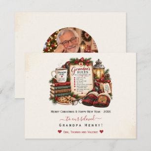 Personalised Christmas & New Year Card for Grandpa