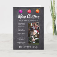 Personalised Christmas Newsletter, photos, kid art