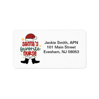Personalised Christmas Nurse Address Labels