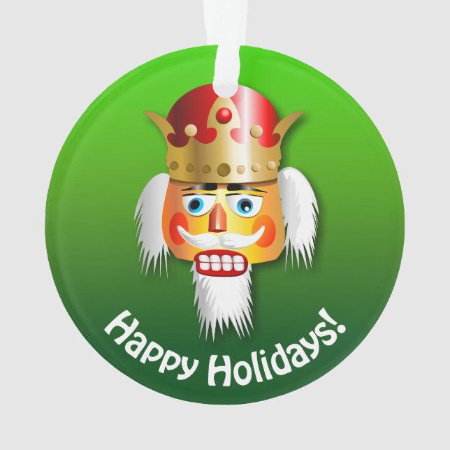 Personalised Christmas Nutcracker Cartoons Ornament (Back)