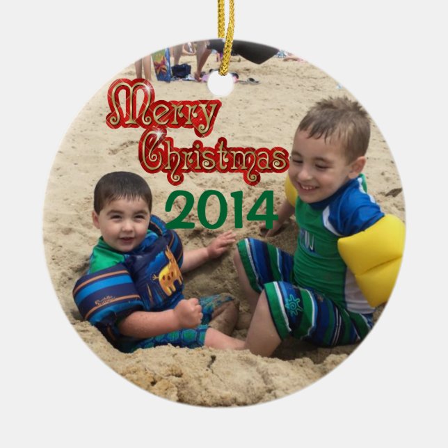 Personalised Christmas Ornament 2014 (Front)