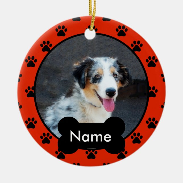 Personalised Christmas Ornament for your Dog (Front)