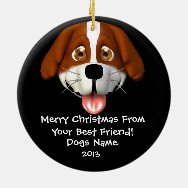 Personalised Christmas Ornament From A Dog (Back)