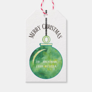 Personalised Christmas Ornament Gift Tag/Green Tags