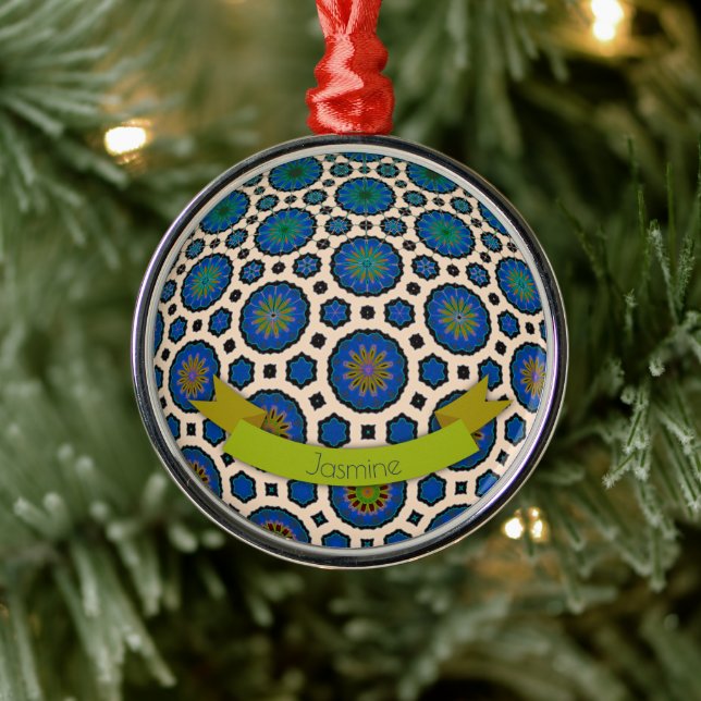 Personalised Christmas ornament modern colourful  (Tree)