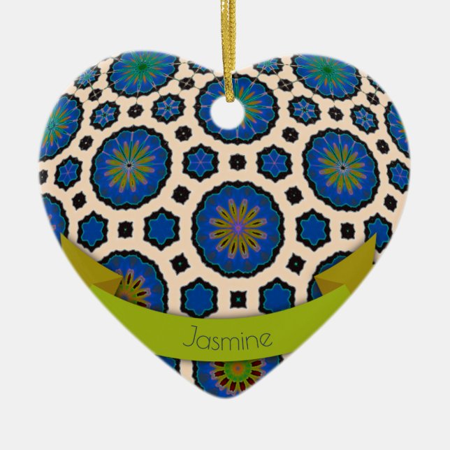 Personalised Christmas ornament modern colourful  (Front)