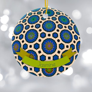 Personalised Christmas ornament modern colourful