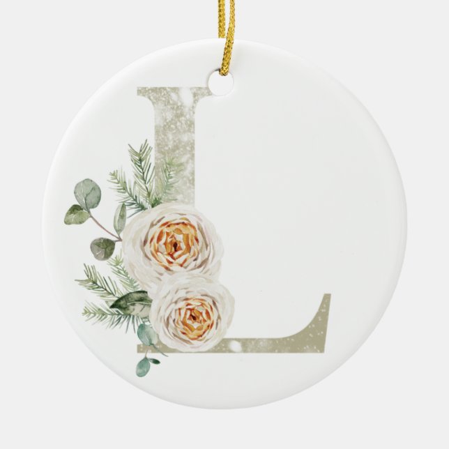 Personalised Christmas ornament with your initials (Front)