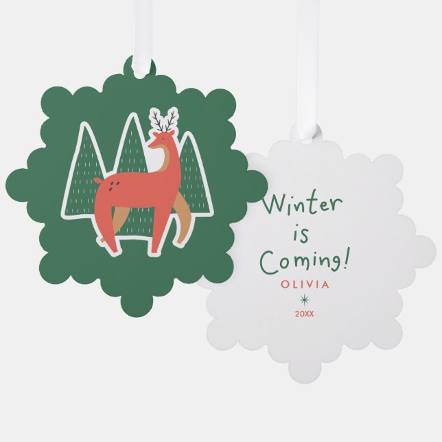 Personalised Christmas Ornaments – Cute Holiday  (Front/Back)