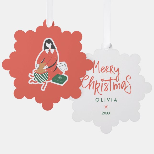 Personalised Christmas Ornaments – Cute Holiday  (Front/Back)