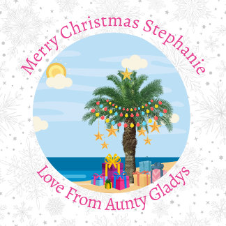 Personalised Christmas Palm Tree Wrapping Paper