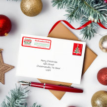 Personalised Christmas Pandas Address Labels