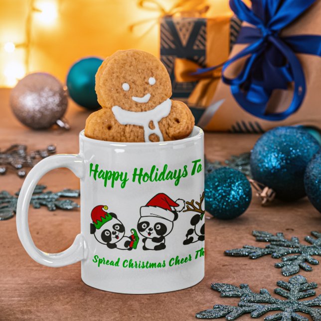 Personalised Christmas Pandas Coffee Mug (Creator Uploaded)