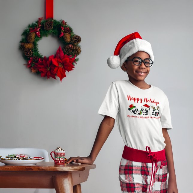 Personalised Christmas Pandas T-Shirt (Creator Uploaded)