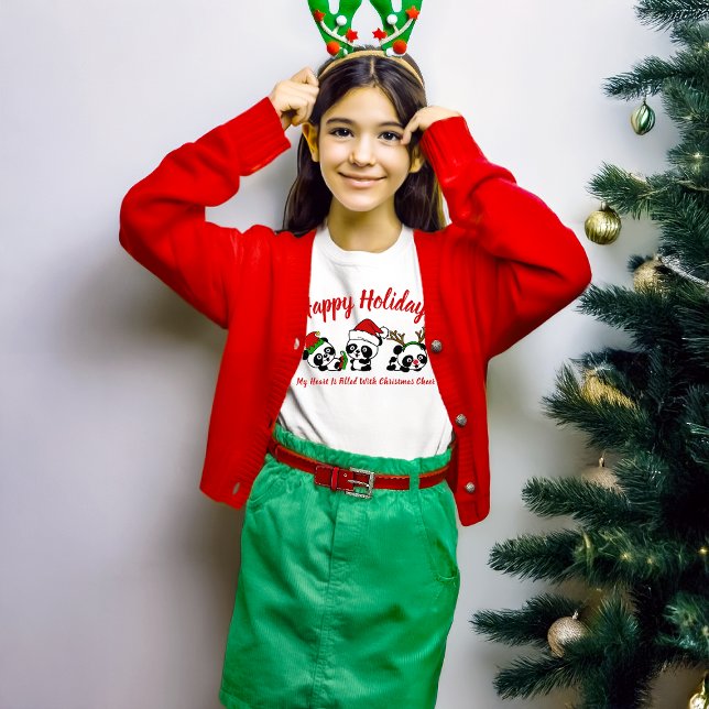 Personalised Christmas Pandas T-Shirt (Creator Uploaded)