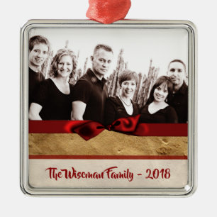 Personalised Christmas Paper Bag  PHOTO Ornament