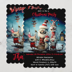 Personalised Christmas party funny Invitation