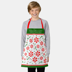 Personalised Christmas Peppermint Candy Apron