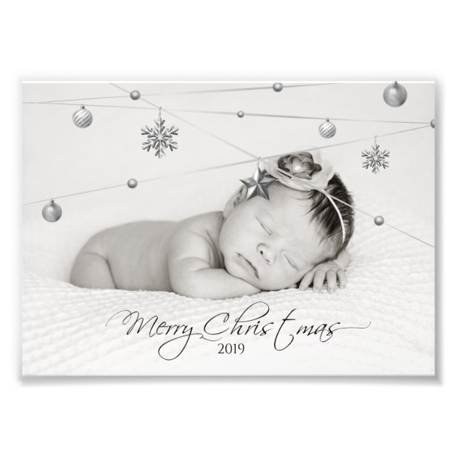 Personalised Christmas Photo and Calligraphy Print (Front)