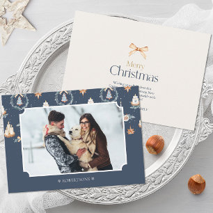 Personalised Christmas Photo Card with Family Name