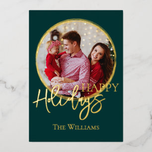 Personalised Christmas Photo Gold Script