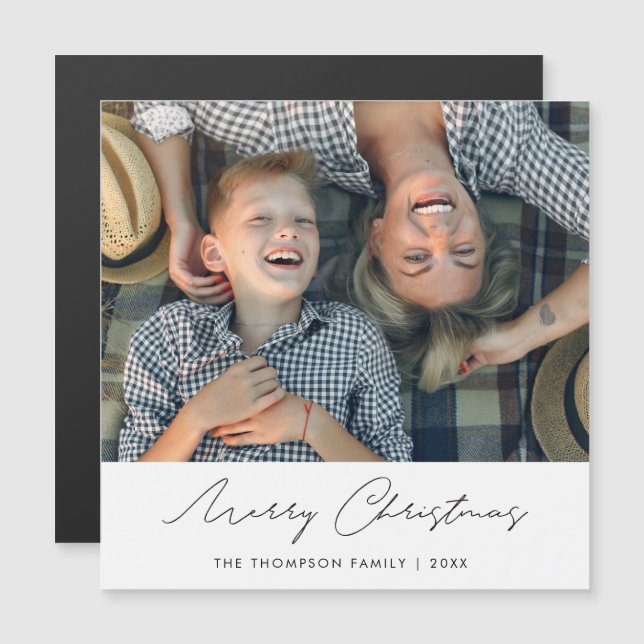 Personalised Christmas Photo Magnet Template (Front/Back)