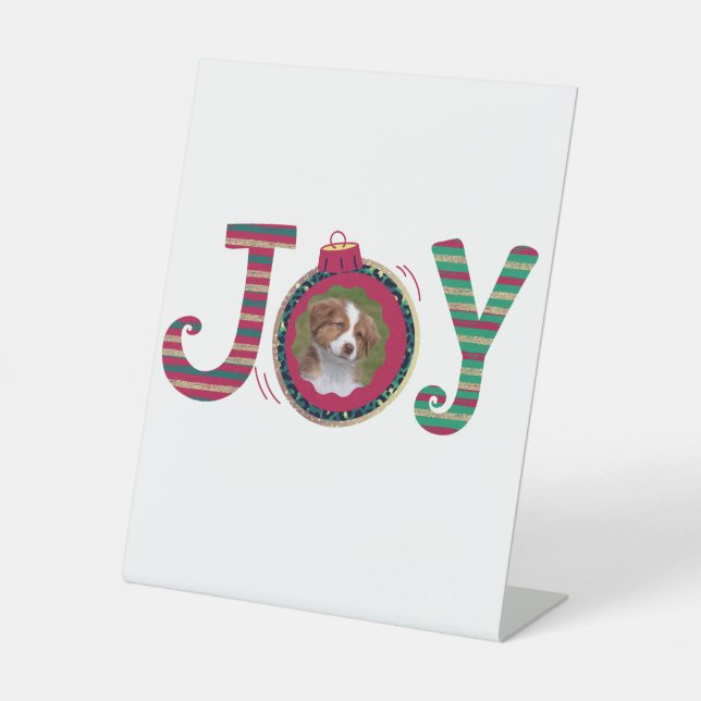 personalised christmas photo pedestal sign (Front)