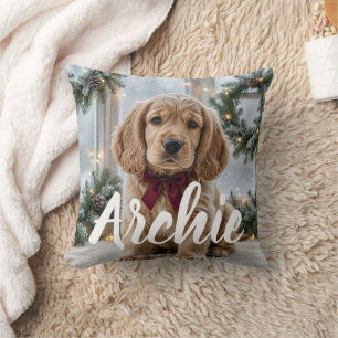 Personalised Christmas Photo throw pillow