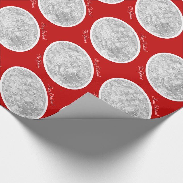 Personalised Christmas photo wrapping paper (Corner)