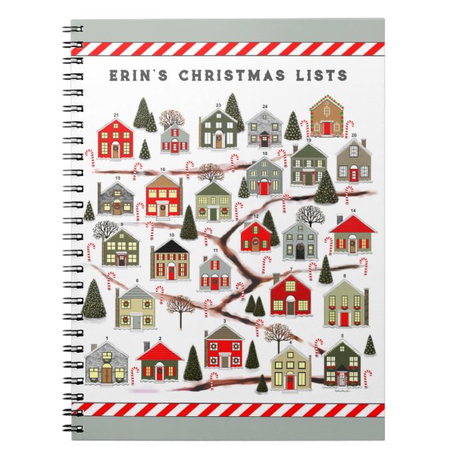 personalised Christmas planner Notebook (Front)