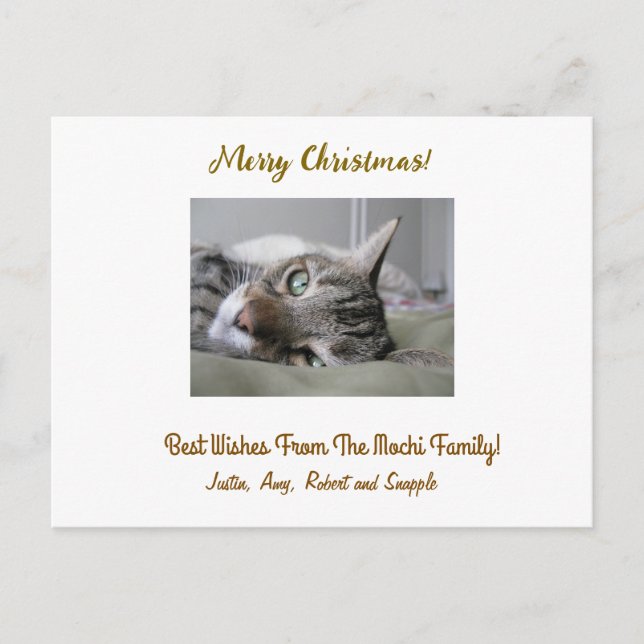 Personalised Christmas Post Card With Photo (Front)