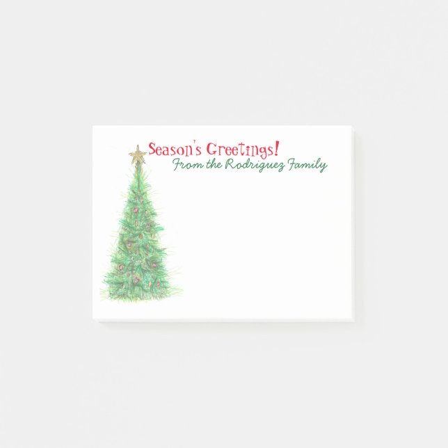 Personalised Christmas post-it notes (Front)