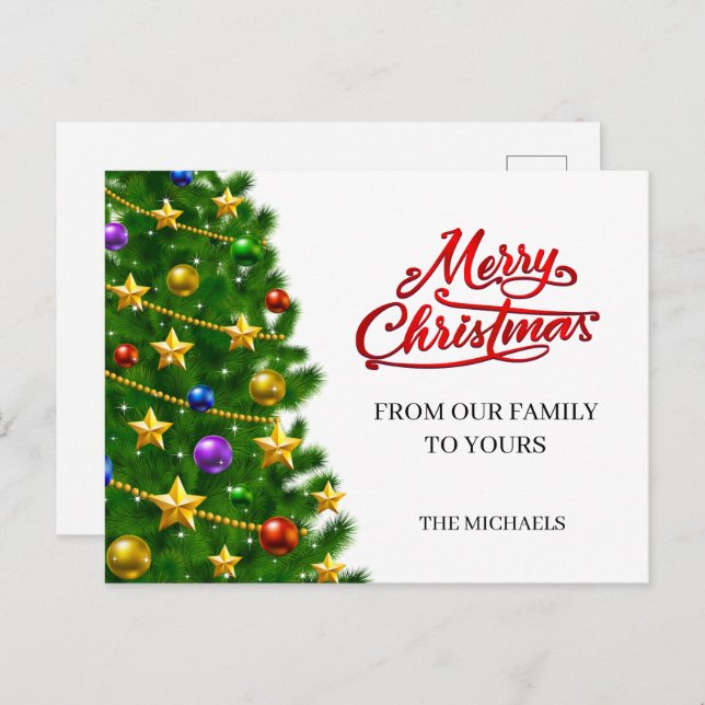 Personalised Christmas Postcard (Front/Back)
