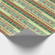 Personalised Christmas Ribbons Wrapping Paper