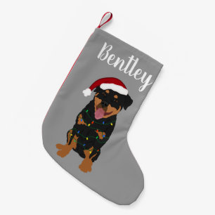 Personalised Christmas Rottweiler Small Christmas Stocking