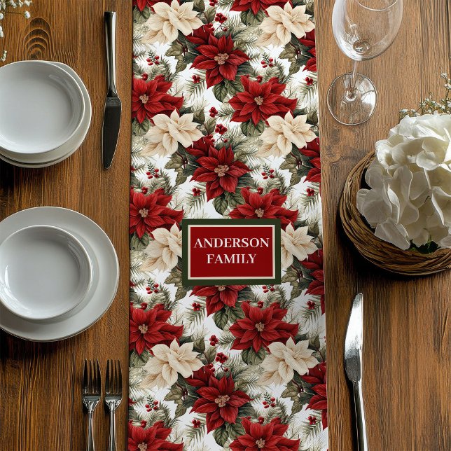 Personalised Christmas Runner Trendy Table Decor (Personalized Christmas Runner Trendy Table Decor)