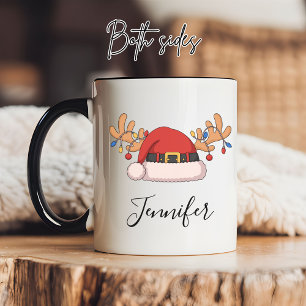 Personalised Christmas Santa Hot Cocoa Mug for Her