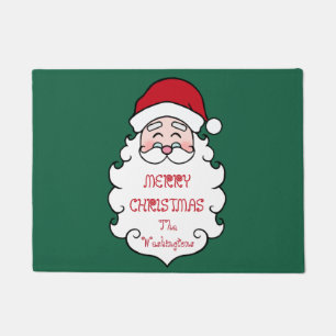 Personalised Christmas Santa Welcome Doormat Rug